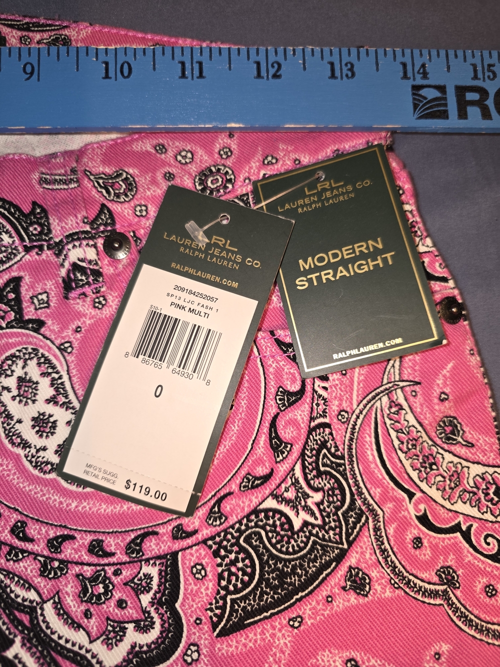 Lauren Ralph Lauren Modern Straight Women’s Pants - Pink Multi